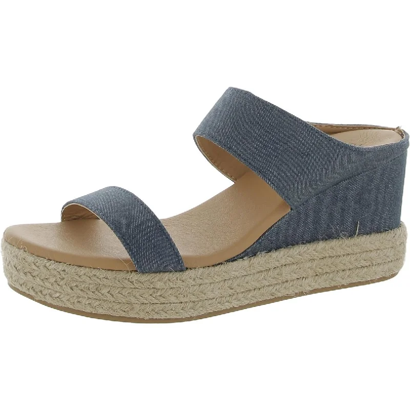 Journee Collection Womens Denim Slip On Espadrilles Vintage Oxford Appeal 