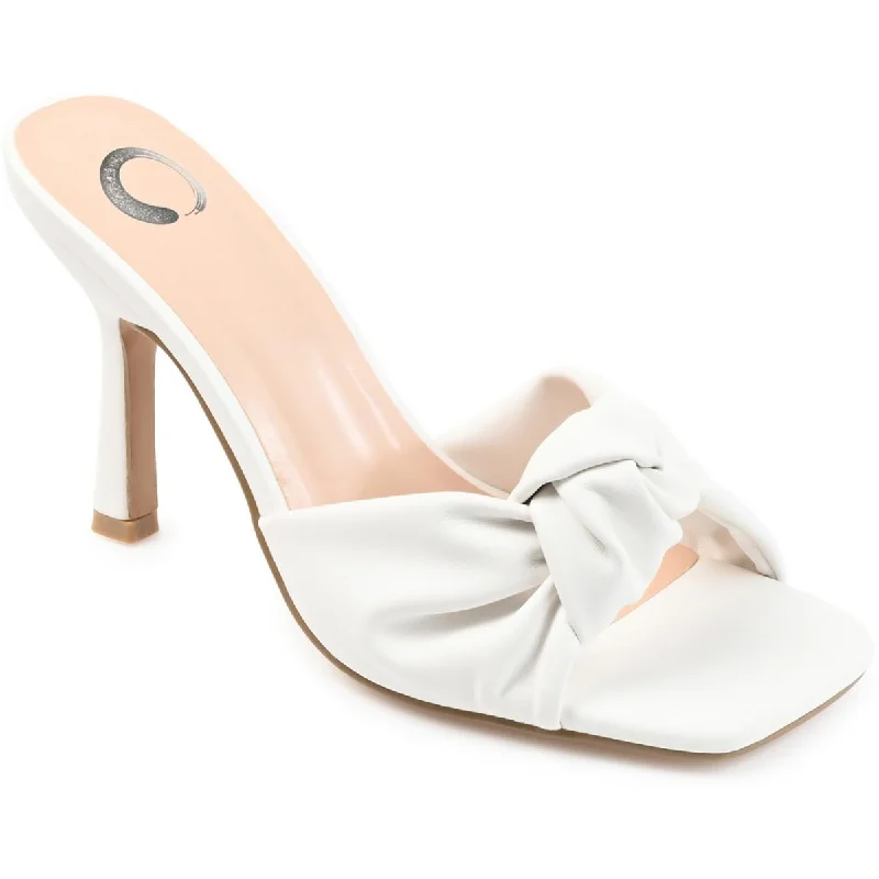Journee Collection Womens Diorra Faux Leather Open Toe Slide Sandals Elastic - Sided Chelsea Look Journee Collection Womens Diorra Faux Leather Open Toe Slide Sandals Elastic - Sided Chelsea Look