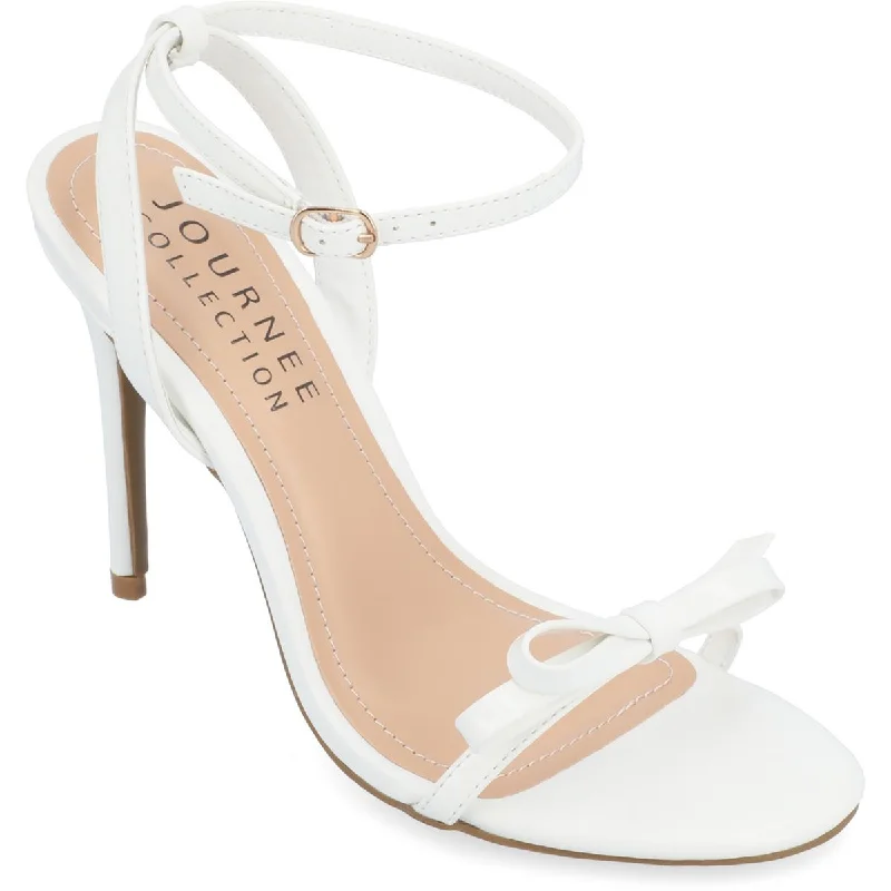 Journee Collection Womens Elvina Patent Ankle Strap Aesthetic  