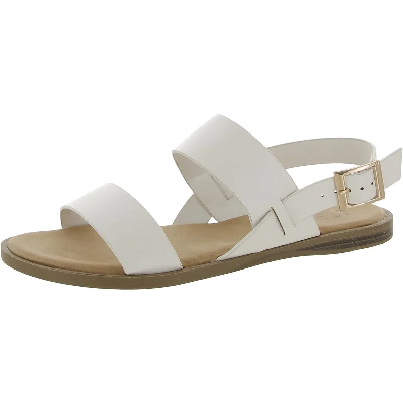 Journee Collection Womens Faux Leather Buckle Slingback Sandals Retro Plimsoll Style Journee Collection Womens Faux Leather Buckle Slingback Sandals Retro Plimsoll Style