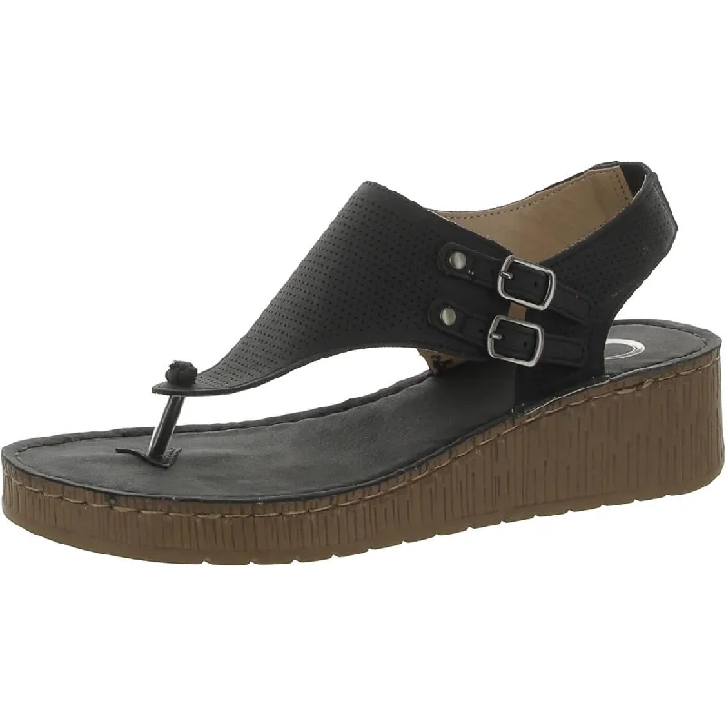 Journee Collection Womens Faux Leather Dressy Thong Sandals Minimalist Sneaker Style Journee Collection Womens Faux Leather Dressy Thong Sandals Minimalist Sneaker Style