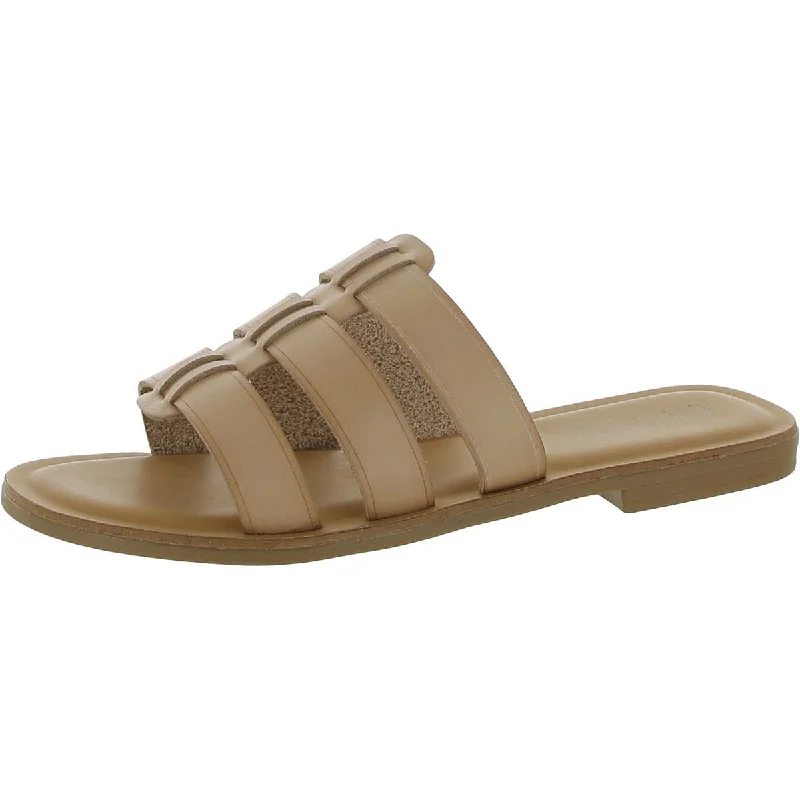 Journee Collection Womens Faux Leather Round Toe Slide Sandals Blue Coast Loafer Aesthetic Journee Collection Womens Faux Leather Round Toe Slide Sandals Blue Coast Loafer Aesthetic