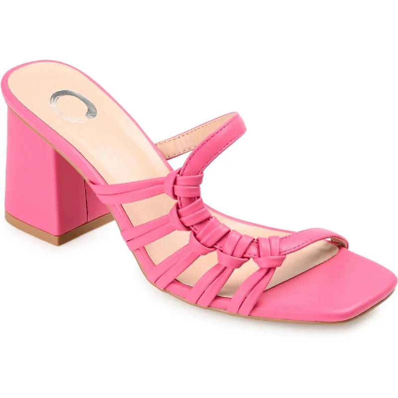Journee Collection Womens Faux Leather Square Toe Block Heel Patchwork Shoe Aesthetic Journee Collection Womens Faux Leather Square Toe Block Heel Patchwork Shoe Aesthetic