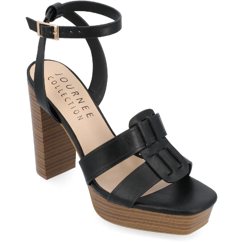 Journee Collection Womens Mandilyn Faux Leather Warm Heels Ivy League - Inspired Derby Look 
