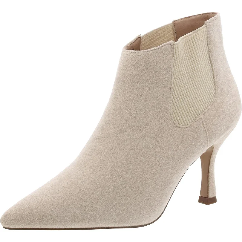 Journee Collection Womens   Faux Suede Pointed toe Booties Patchwork Shoe Aesthetic  