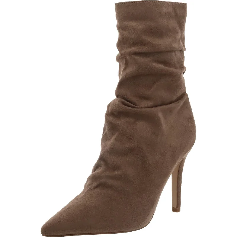 Journee Collection Womens Faux Suede Zipper Mid-Calf Boots Zip - Up Boot Style  
