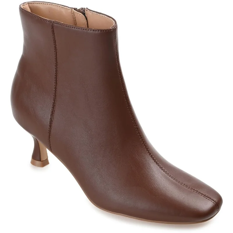 Journee Collection Womens Kelssa Zipper Square Toe Booties Buckle -
