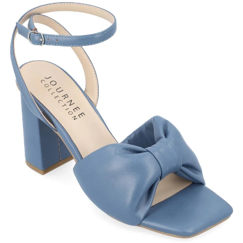 Journee Collection Womens Lottey Faux Leather Buckle Ankle Strap Paisley Print Shoe Design  