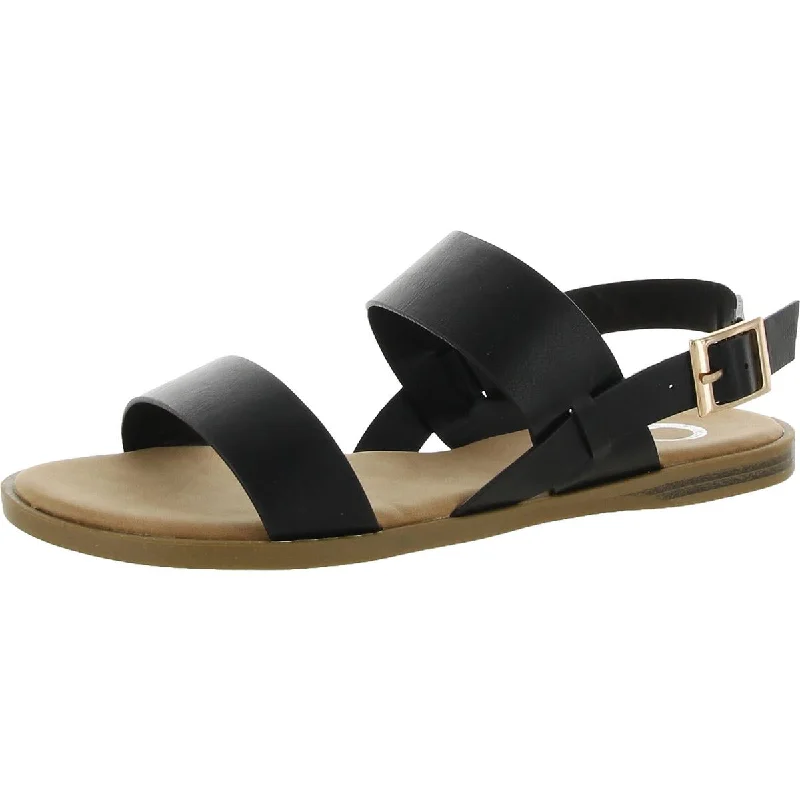 Journee Collection Womens Open Toe Buckle Ankle Strap Hemp - Material Shoe Style  