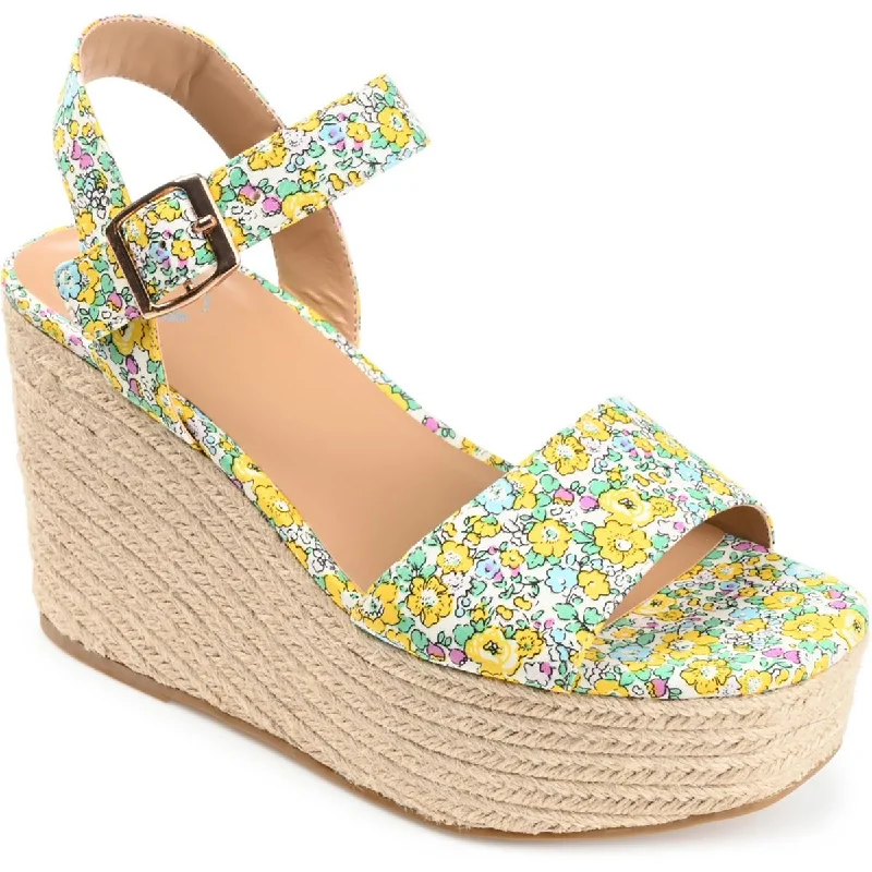 Journee Collection Womens Pearrl Casual Warm Wedge Sandals Smart - Shoe Functionality Style  