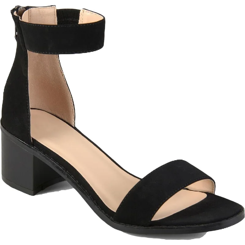 Journee Collection Womens Percy Faux Leather Block Heel Dress Sandals Glow - in - the - Dark Shoe Design  