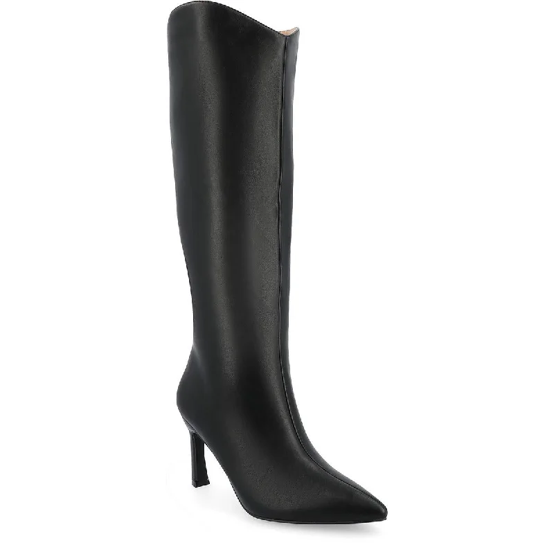 Journee Collection Womens Rehela Pull On Pointed Toe Knee-High Boots Chunky Platform Sneaker Style  