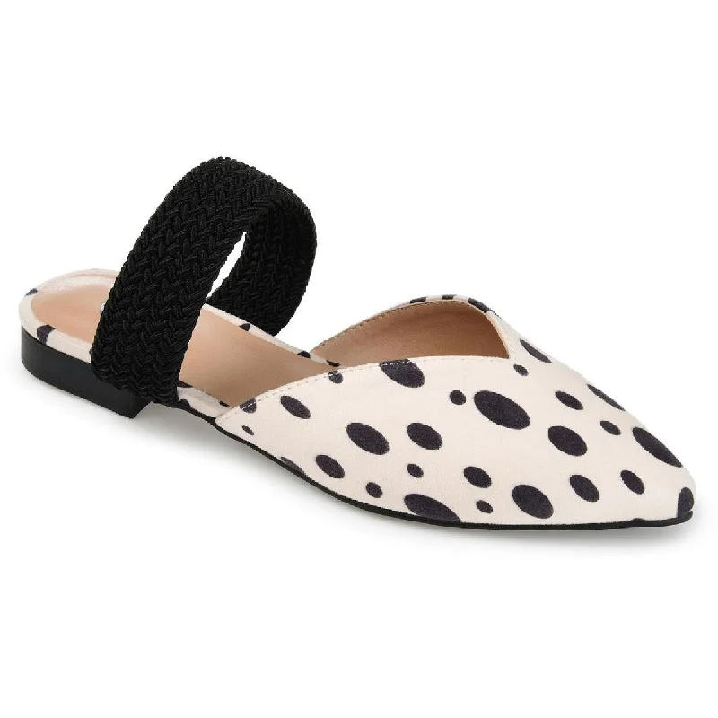 Journee Collection Womens Roxeene Woven Pointed Toes Slide Sandals Comfortable Derby Style  