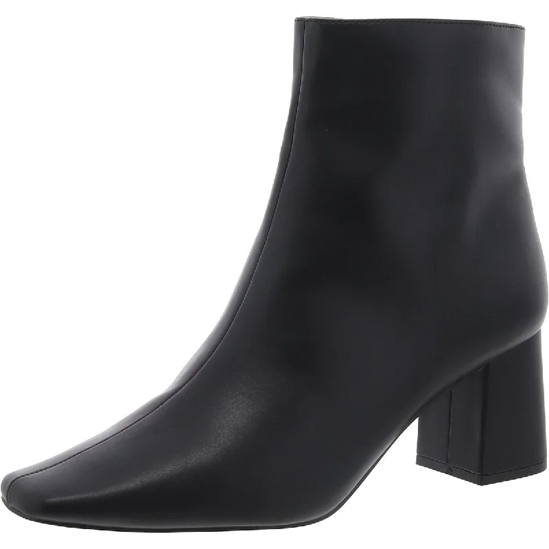Journee Collection Womens Square Toe Zipper Booties Desert Boot Utility Style  