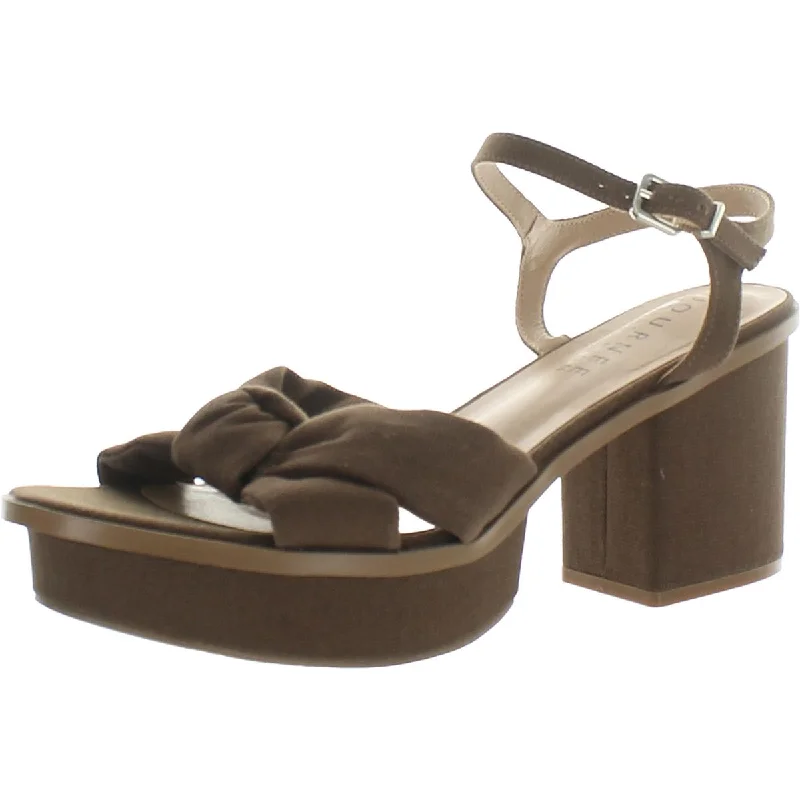 Journee Collection Womens Textile Manmade Block Heel Moccasin Soft - Sole Style  