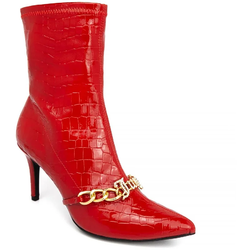 Juicy Couture Womens Tommi Chain Booties Single - Buckle Monk Look  