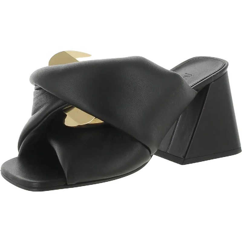 JW Anderson Womens Leather Twist Mule Sandals Tech - Inspired Sneaker Look  