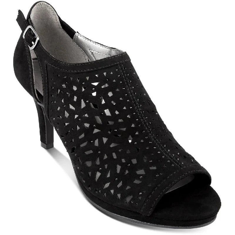 Karen Scott Womens Blayne Microsuede Buckle Heels Buckle -