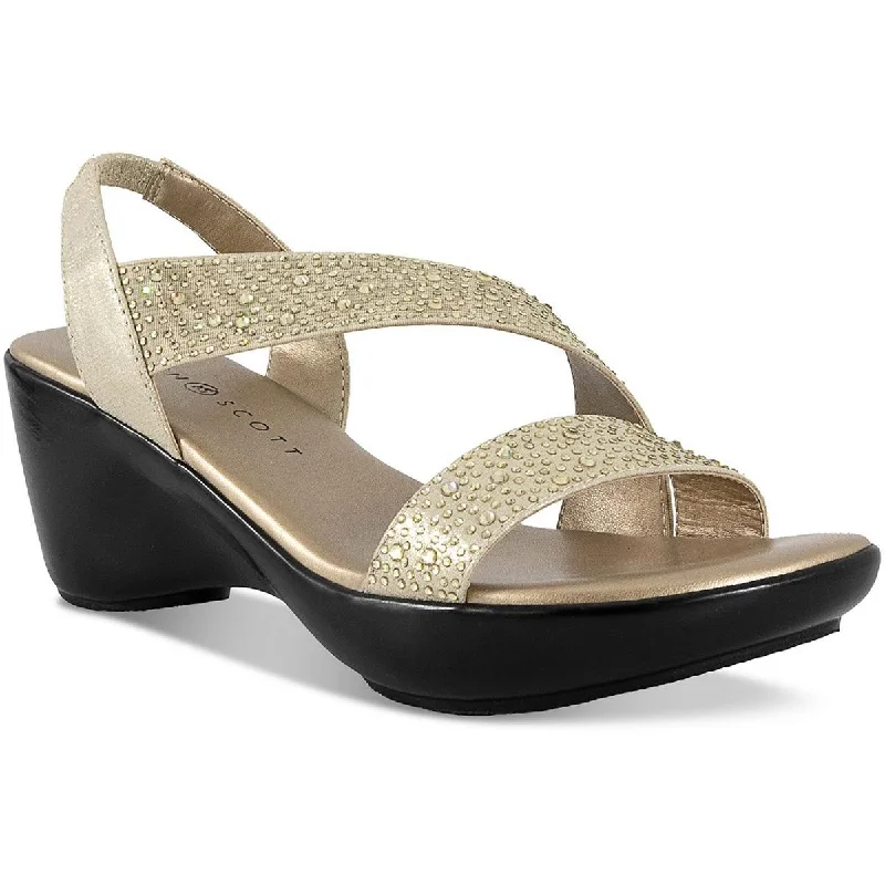 Karen Scott Womens Parney Embellished Slip On Slingback Sandals Hip - Hop Sneaker Style  