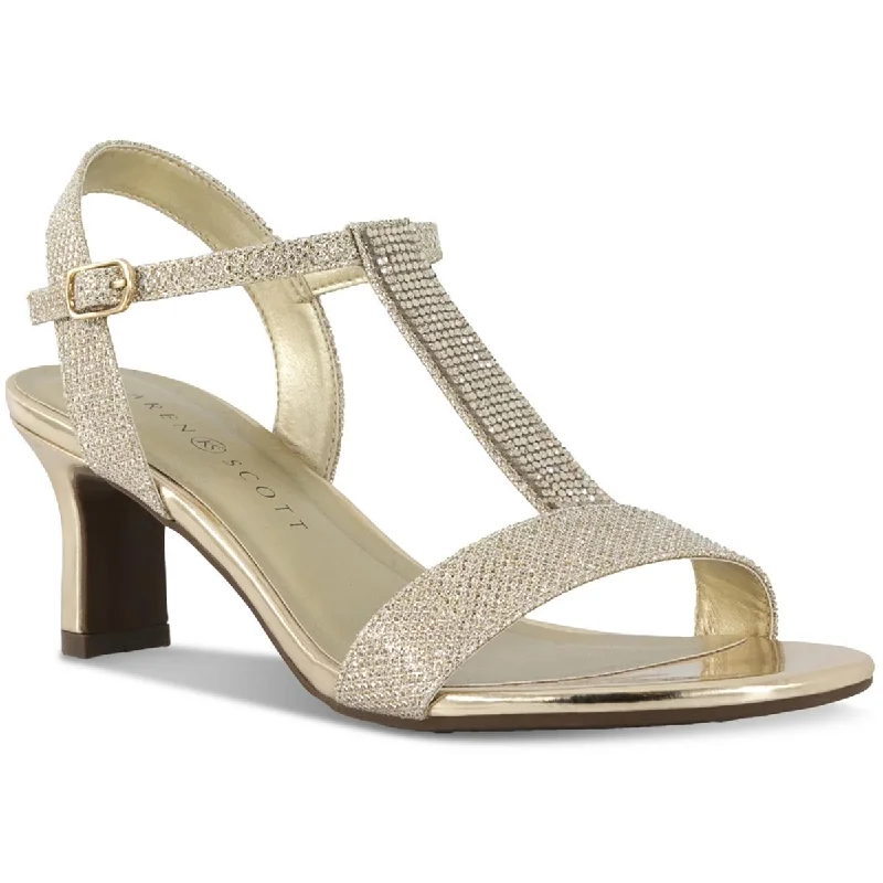 Karen Scott Womens Toriee T-Strap Sandals Lightweight Tennis Sneaker Look  