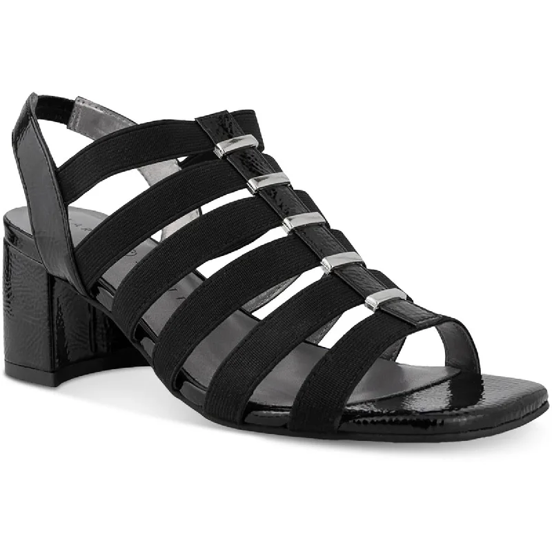 Karen Scott Womens Yahnnie Strappy Slingback Block Heel Waterproof Hiking Boot Design  
