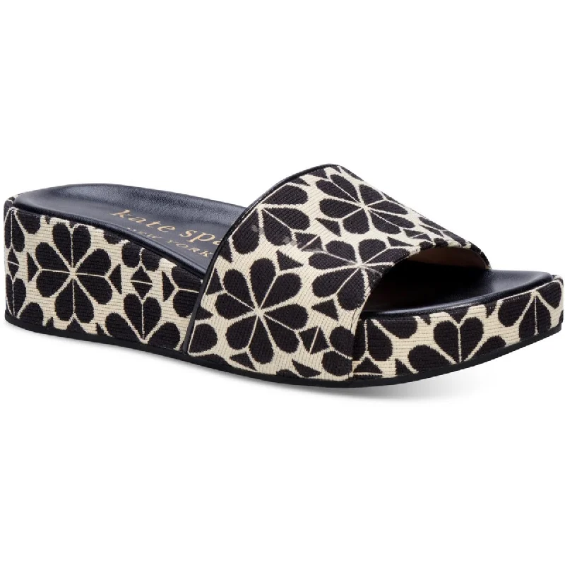 Kate Spade New York Womens Breeze Open Toe Platform Sandals Combat - Inspired Military Boot Look  