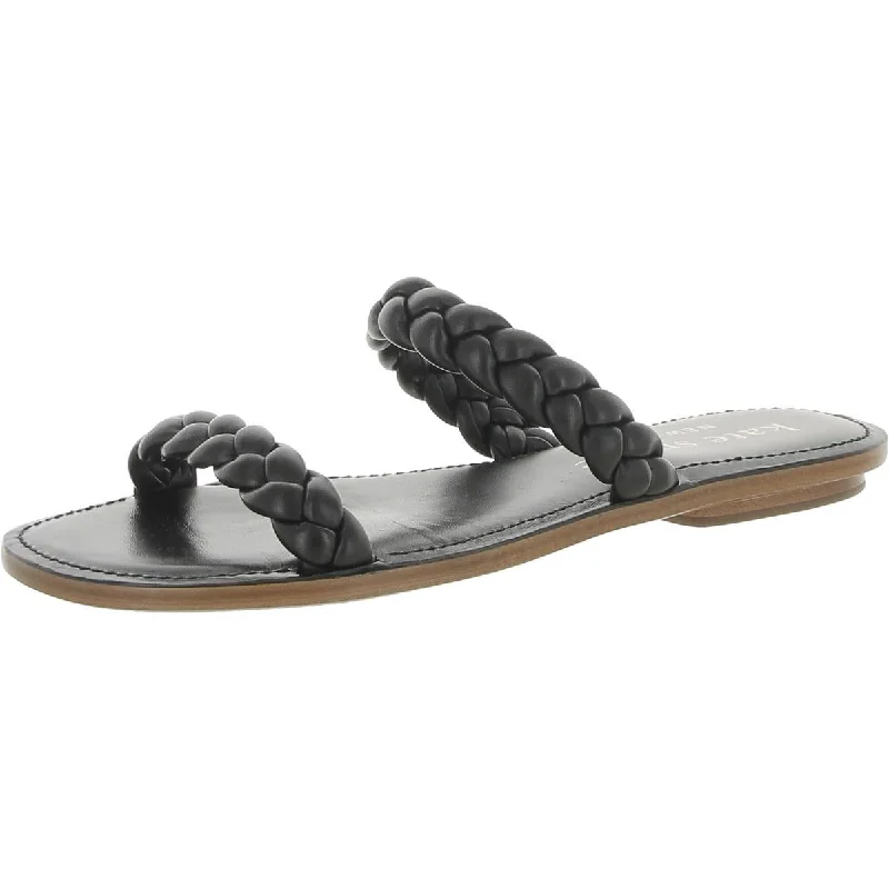 Kate Spade New York Womens Miami Leather Flat Slide Sandals Cowboy Boot Western Style  