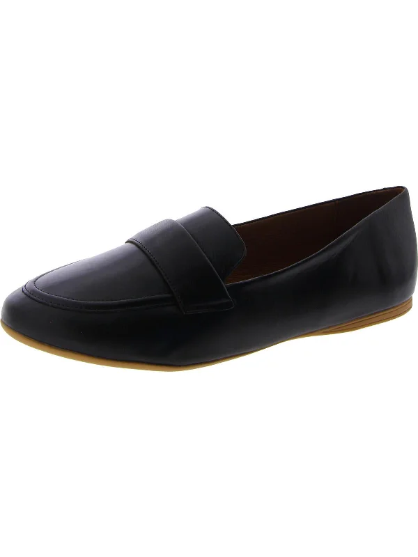 Ken Womens Leather Slip On Loafers Vintage Oxford Appeal 