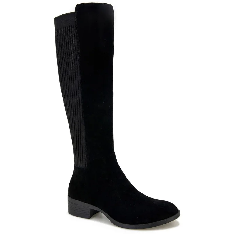 Kenneth Cole New York Womens RIVA OTK Faux Leather Over-The-Knee Boots Chunky Platform Sneaker Style  