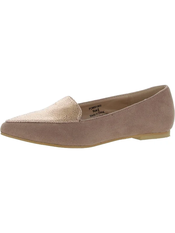 Kinley Womens Dressy Pointed Toe Flat Fashion Loafers Inflatable Shoe Look 