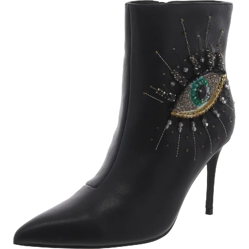 Kurt Geiger London Womens Belgravia Faux Leather Embellished Ankle Boots Lightweight Tennis Sneaker Look  
