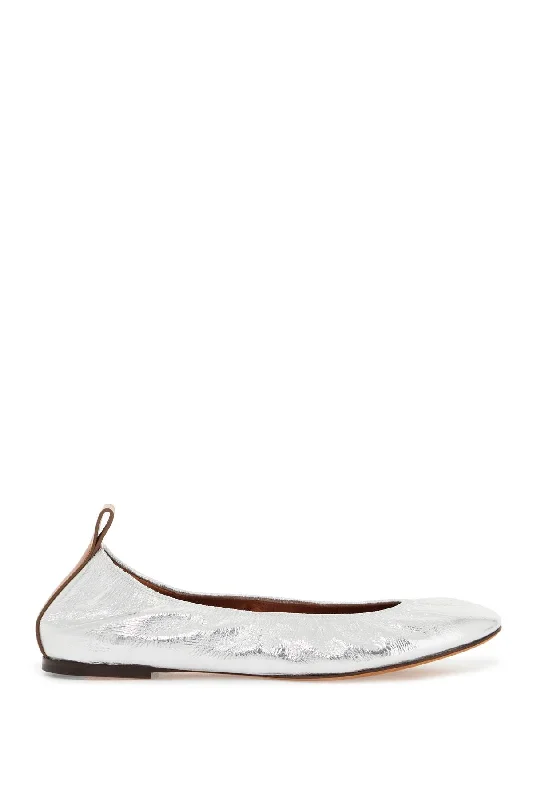 LANVIN laminate ballet Metallic Trim Shoe Design  