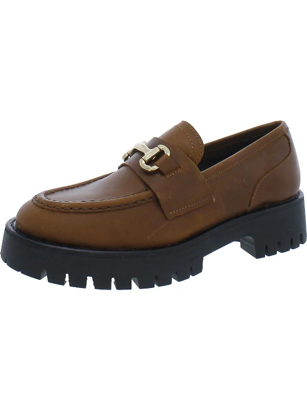 Lando Womens Faux Leather Slip-On Loafers Combat - Inspired Military Boot Look  