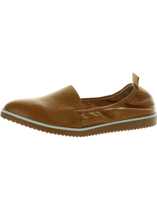 Lanz Womens Faux Leather Slip-On Loafers Beaded Moccasin Design 