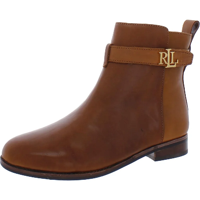 Lauren Ralph Lauren Womens Brielle Leather Ankle Booties British Gentleman Oxford Style  