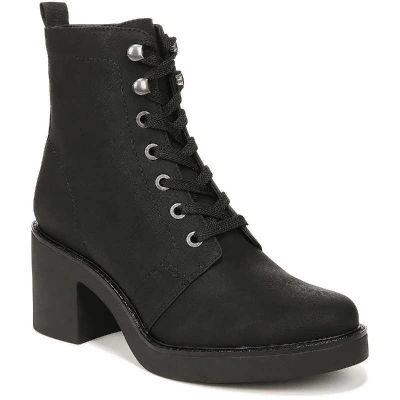 LifeStride Womens Rhodes Zipper Lace-Up Combat & Lace-Up Boots Waterproof Hiking Boot Design  
