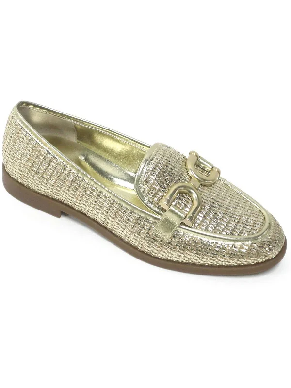 Linda Bit Womens Woven Almond Toe Loafers Slide Sandal Beach Style  