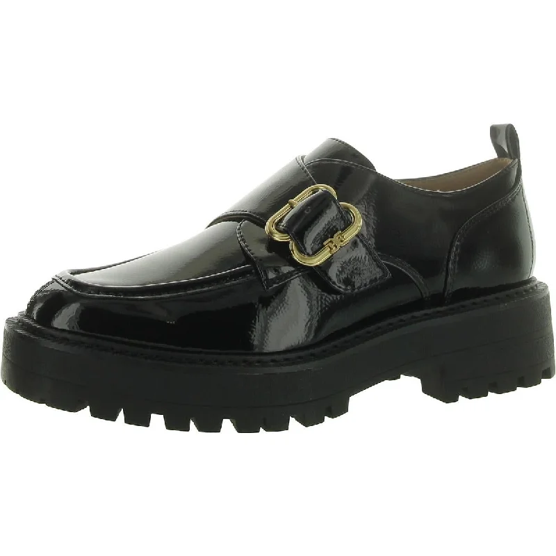 LORA Womens Patent Round toe Loafers Hiking Boot Durability Style  
