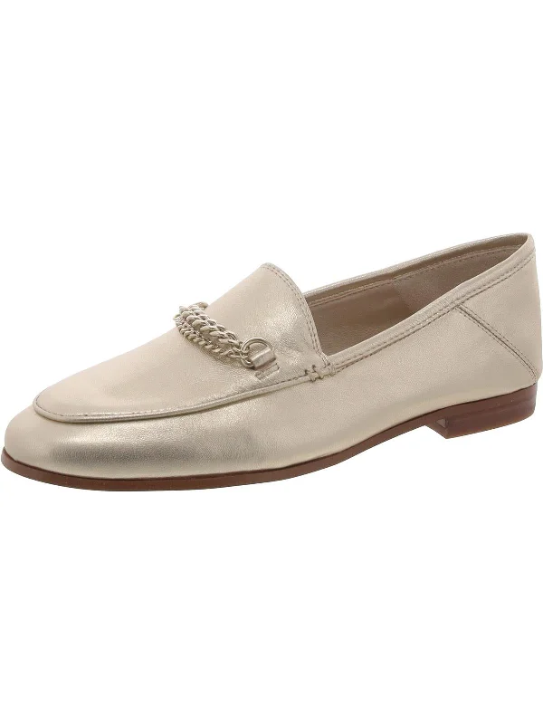 Lorenzo Womens Leather Almond Te Loafers Inflatable Shoe Look 