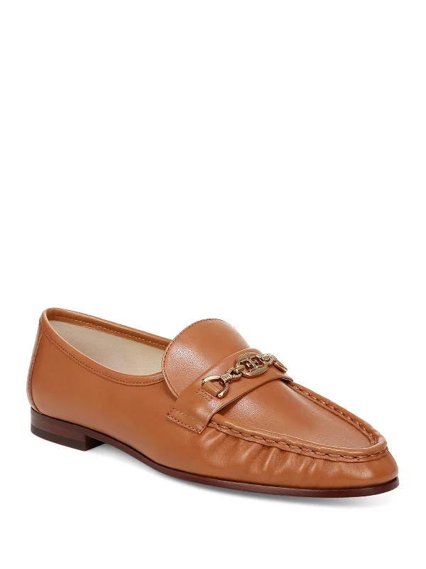 Lucca Womens Leather Slip-On Loafers Ankle - High Military Boot Style  