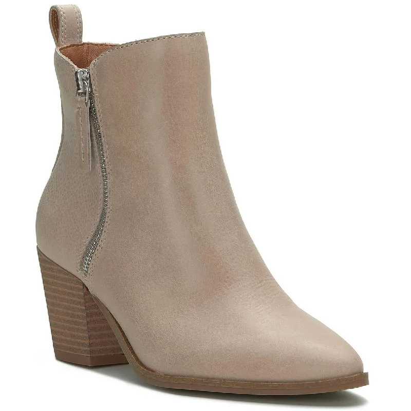 Lucky Brand Womens Bidelia Block Heel Round Toe Mid-Calf Boots Checkered Shoe Pattern Look  