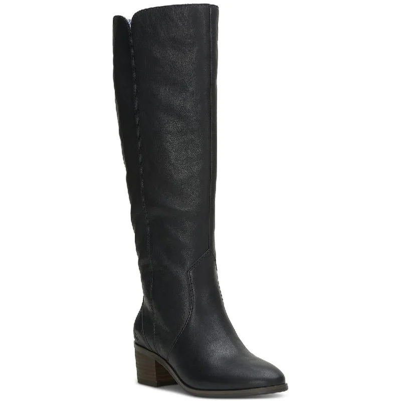 Lucky Brand Womens Cashlin Leather Round Toe Knee-High Boots Performance Running Sneaker Look  