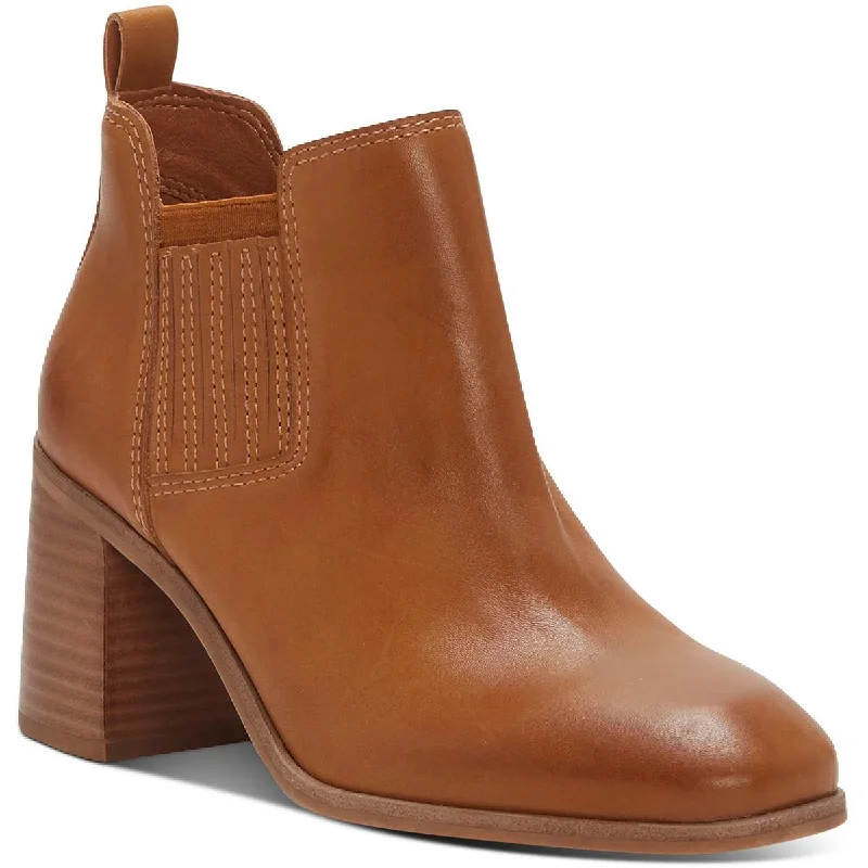 Lucky Brand Womens Debruh Leather Bootie Ankle Boots Beaded Moccasin Design 