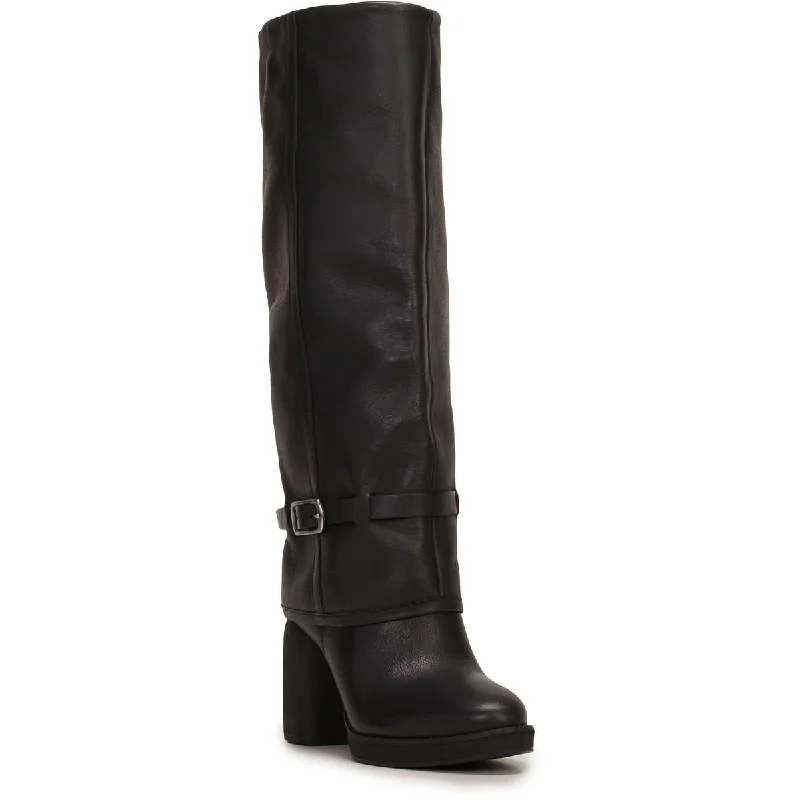 Lucky Brand Womens Nathari Tall Leather Knee-High Boots Mod Oxford Design  