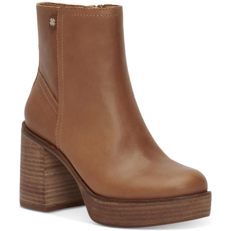 Lucky Brand Womens Oxina Leather Ankle Boots Athleisure Derby Style  