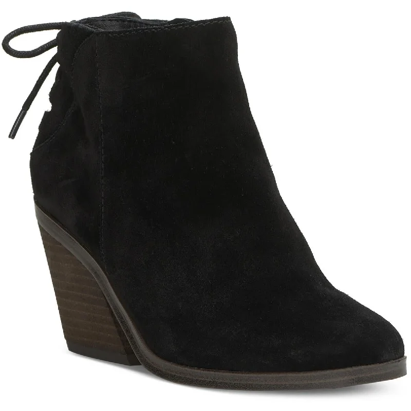 Lucky Brand Womens Suede Block Heel Booties Hiking Boot Durability Style  