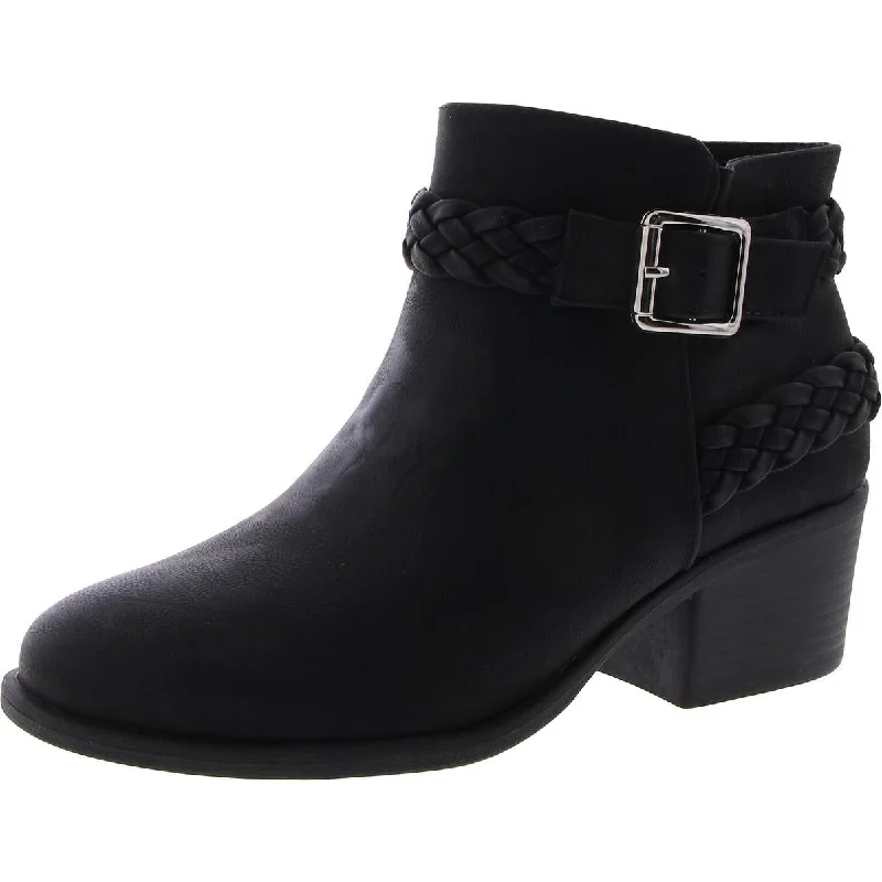 Luoika Womens Faux Leather Zipper Ankle Boots Glow - in - the - Dark Shoe Design  