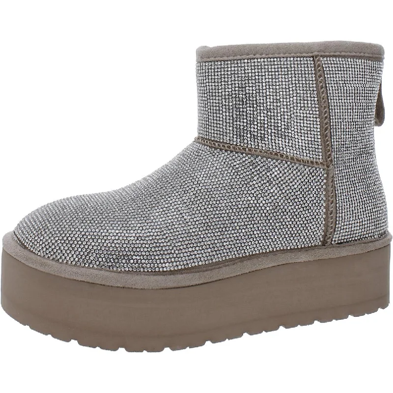 Madden Girl Womens Ease R Faux Fu Slip On Winter & Snow Boots Chunky Platform Sneaker Style  