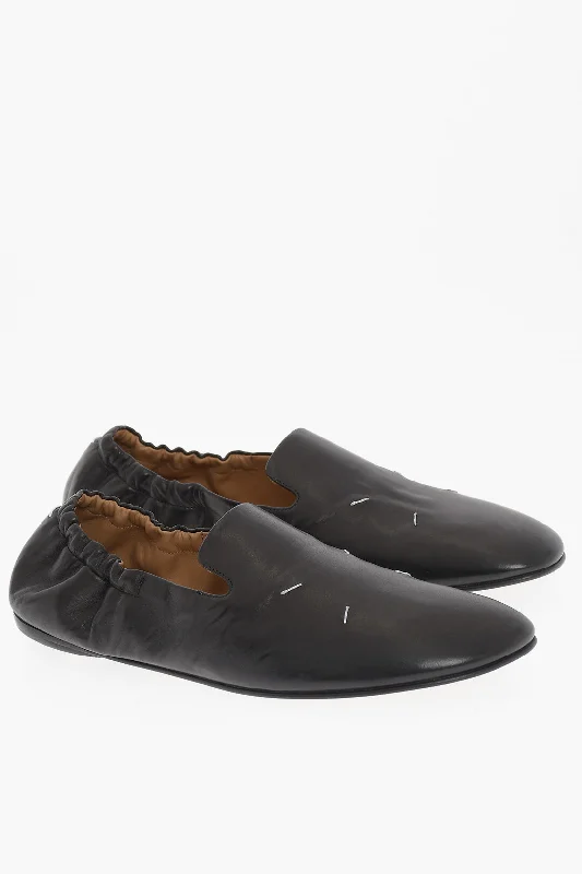 Maison Margiela Mm22 Leather Loafers With Square Toe Bespoke Shoe Aesthetic 