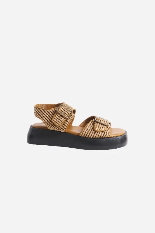 Free People Shoes Mandi Weave Sandals in Natural Waterproof Hiking Boot Design  